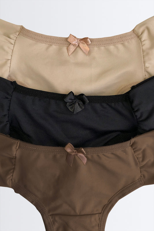 03152 - Kit 3 - Calcinhas Fio Dupla com Lateral Larga