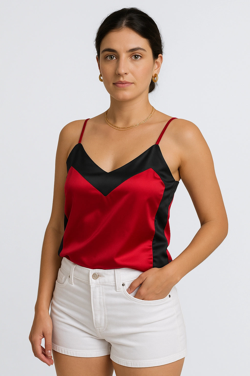 03503 - Blusinha de Cetim com Regulagem