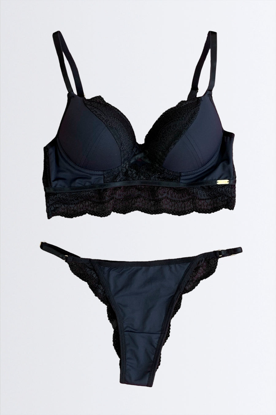 03894 - Soutien com Base Transparente + Calcinha String Fio