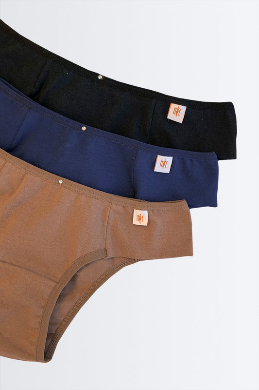 03988 - Kit 3 - Calcinha Lateral Dupla de Cotton