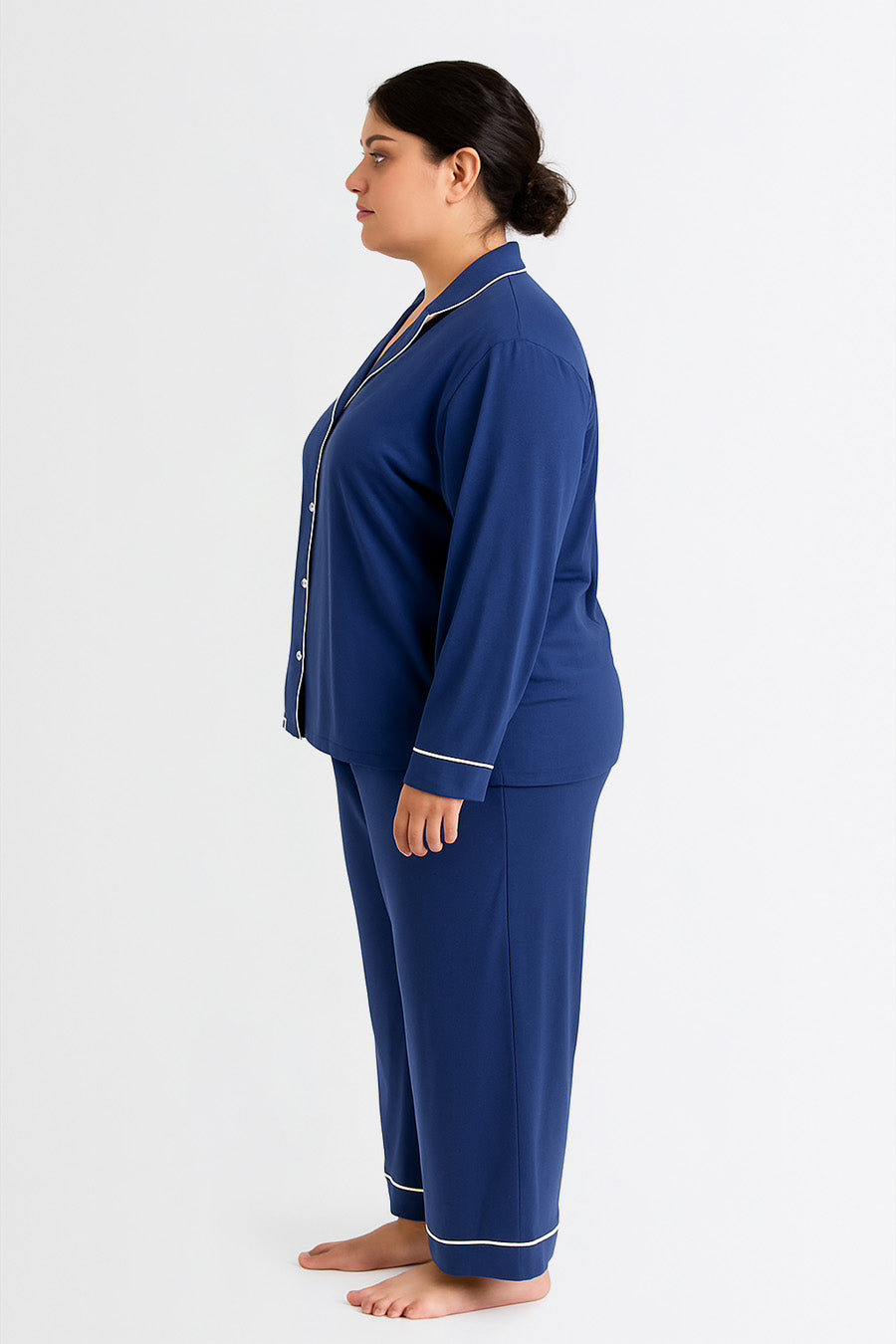 04139 - Pijama Americano Longo Feminino Plus Size