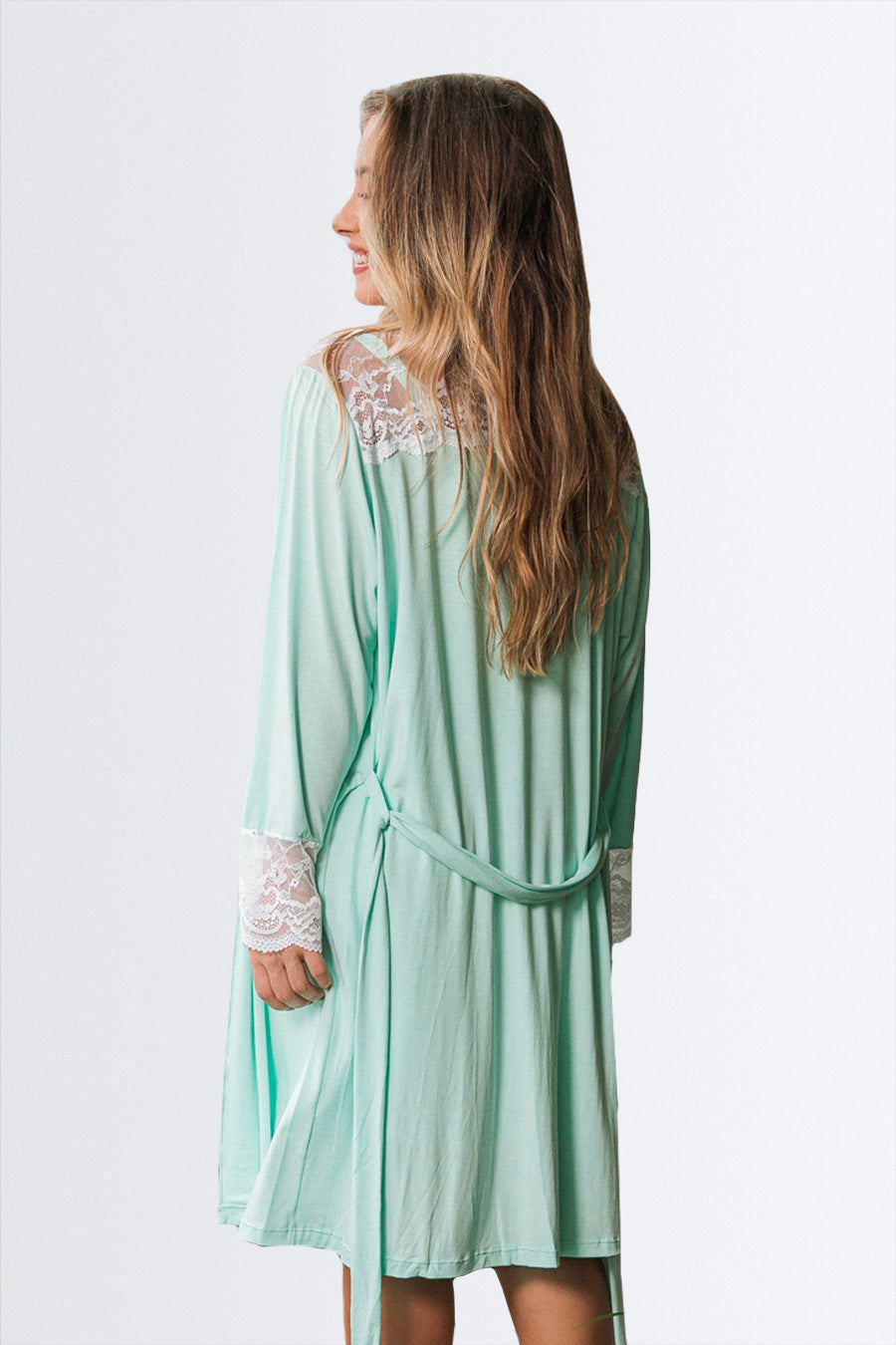 04258 - Robe de Viscolycra com Recortes de Renda