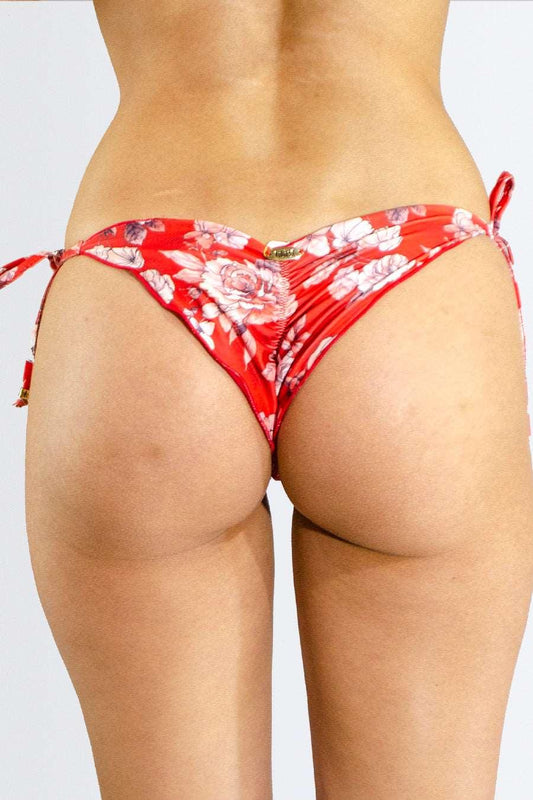 Calcinha Dupla Face de Amarrar com Babado e Franzido Traseiro - Nuance