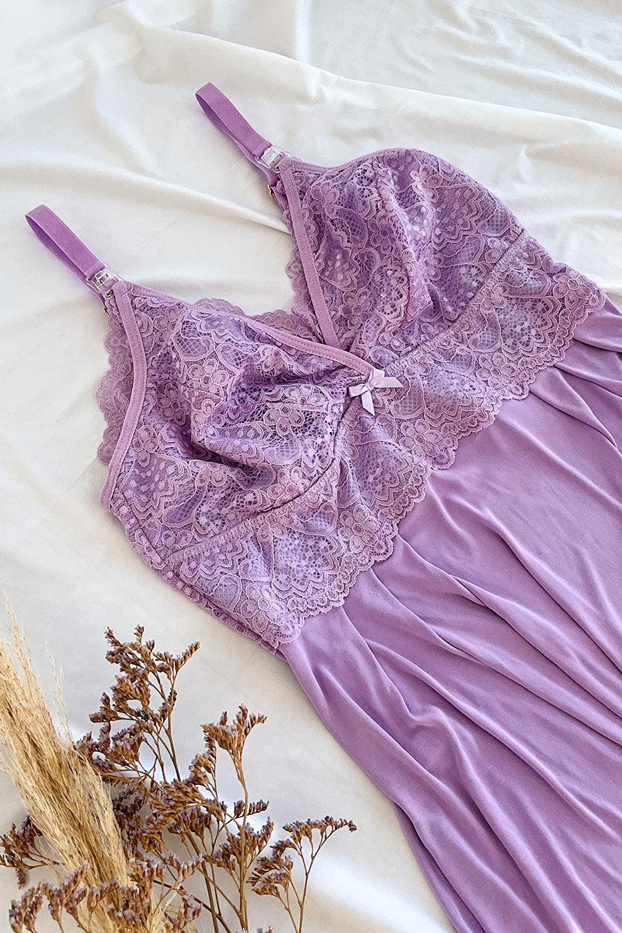 Camisola de Amamentação com Renda no Busto - Nuance