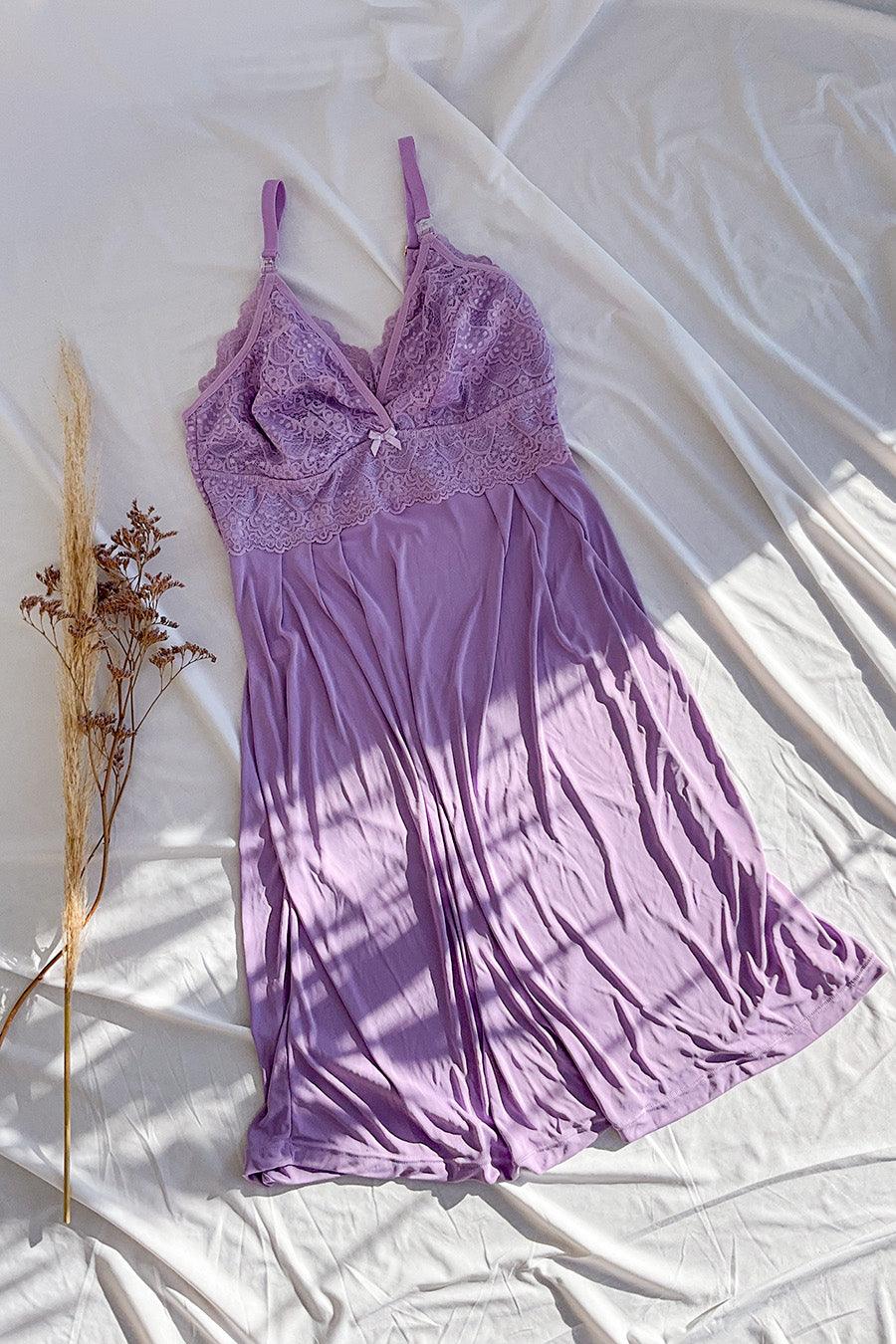 Camisola de Amamentação com Renda no Busto - Nuance