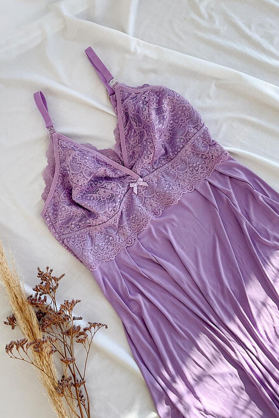 Camisola de Amamentação com Renda no Busto - Nuance