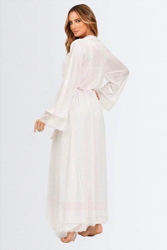 Robe Longo com Detalhes em Renda - Nuance