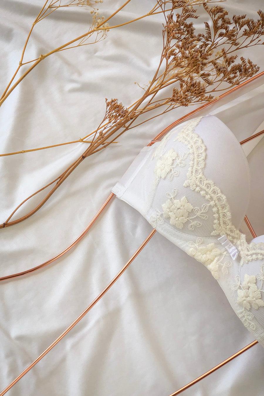 Soutien com Base e Guipure no Bojo + Calcinha Fio Duplo - Nuance