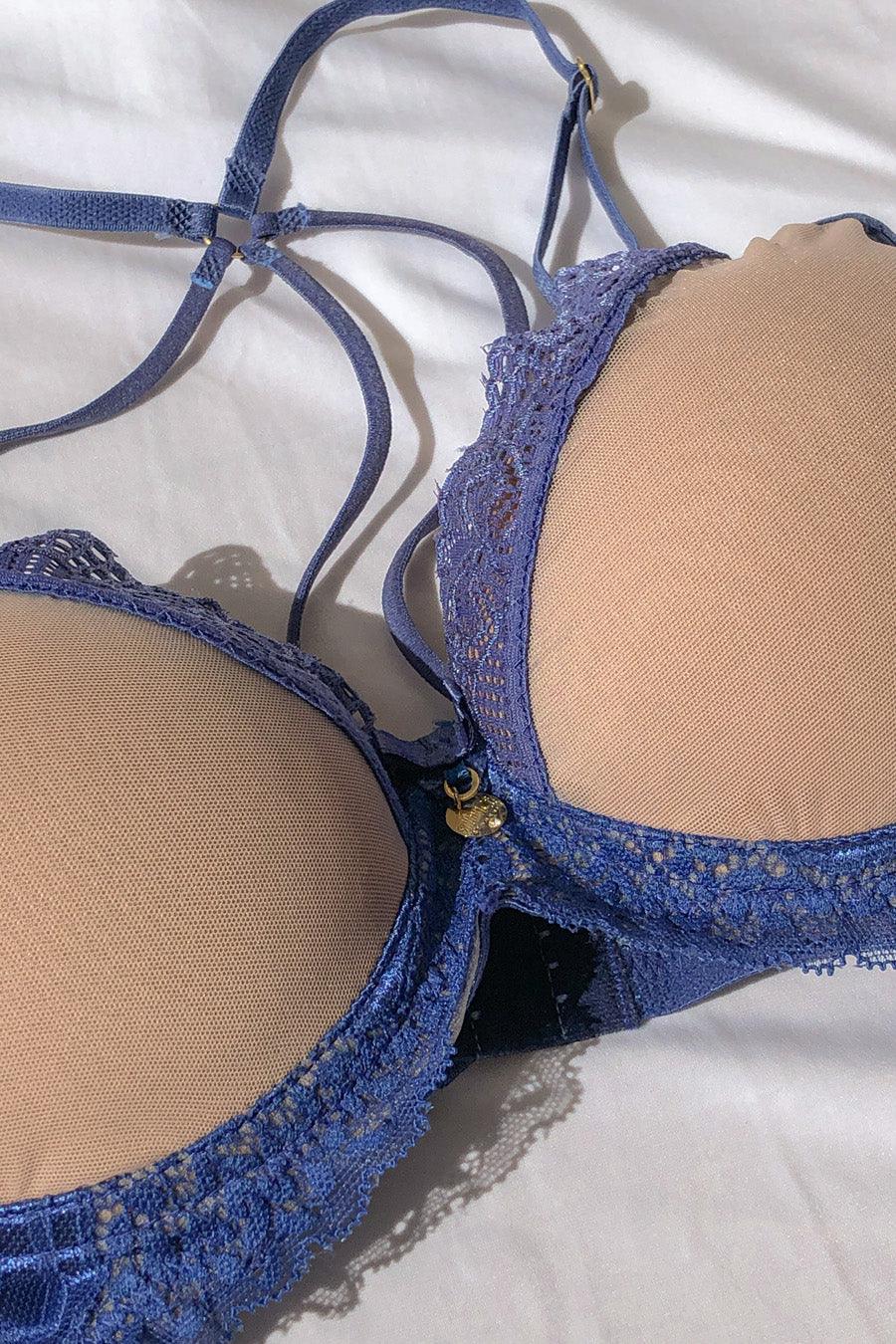 Sutiã Strappy Costas com Calcinha Fio Duplo - Conjunto Sensual - Nuance