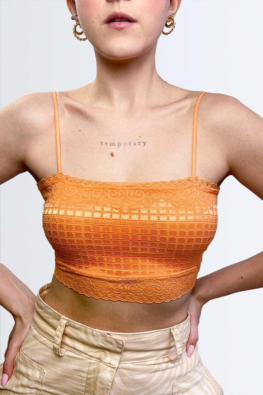 Top Básico de Renda com Forro de Microfibra - Nuance