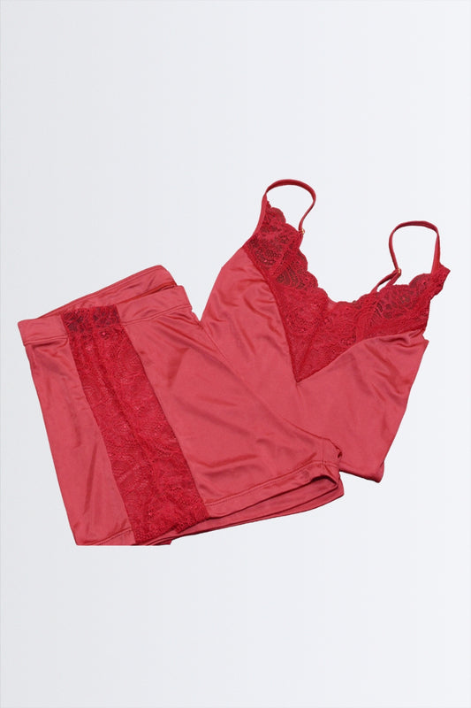 03525 - Short Doll com Renda no Decote e no Short - Nuance