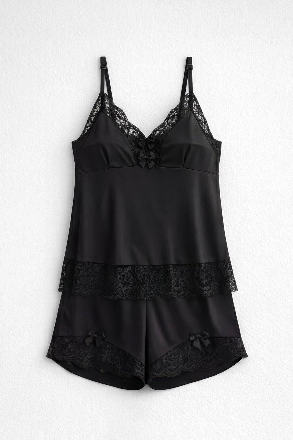 01956 – Short Doll Sem Bojo com Renda – Linha Noite