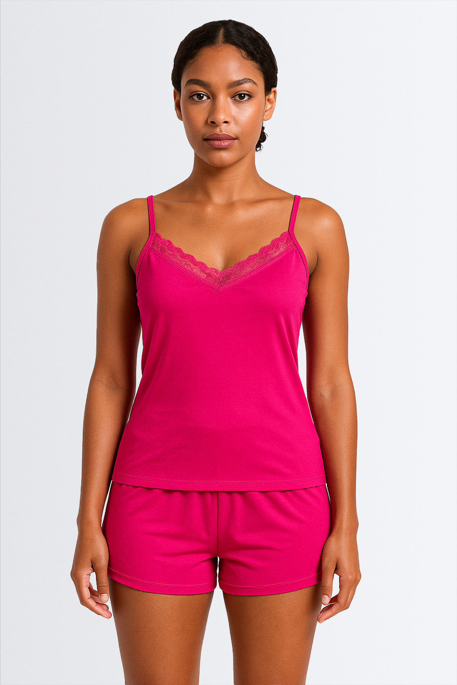 02986 – Short Doll com Renda em Tecido Leve – Linha Noite