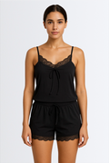 03330 - Short Doll com Renda no Decote e Barra