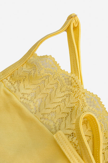 03330 - Short Doll com Renda no Decote e Barra