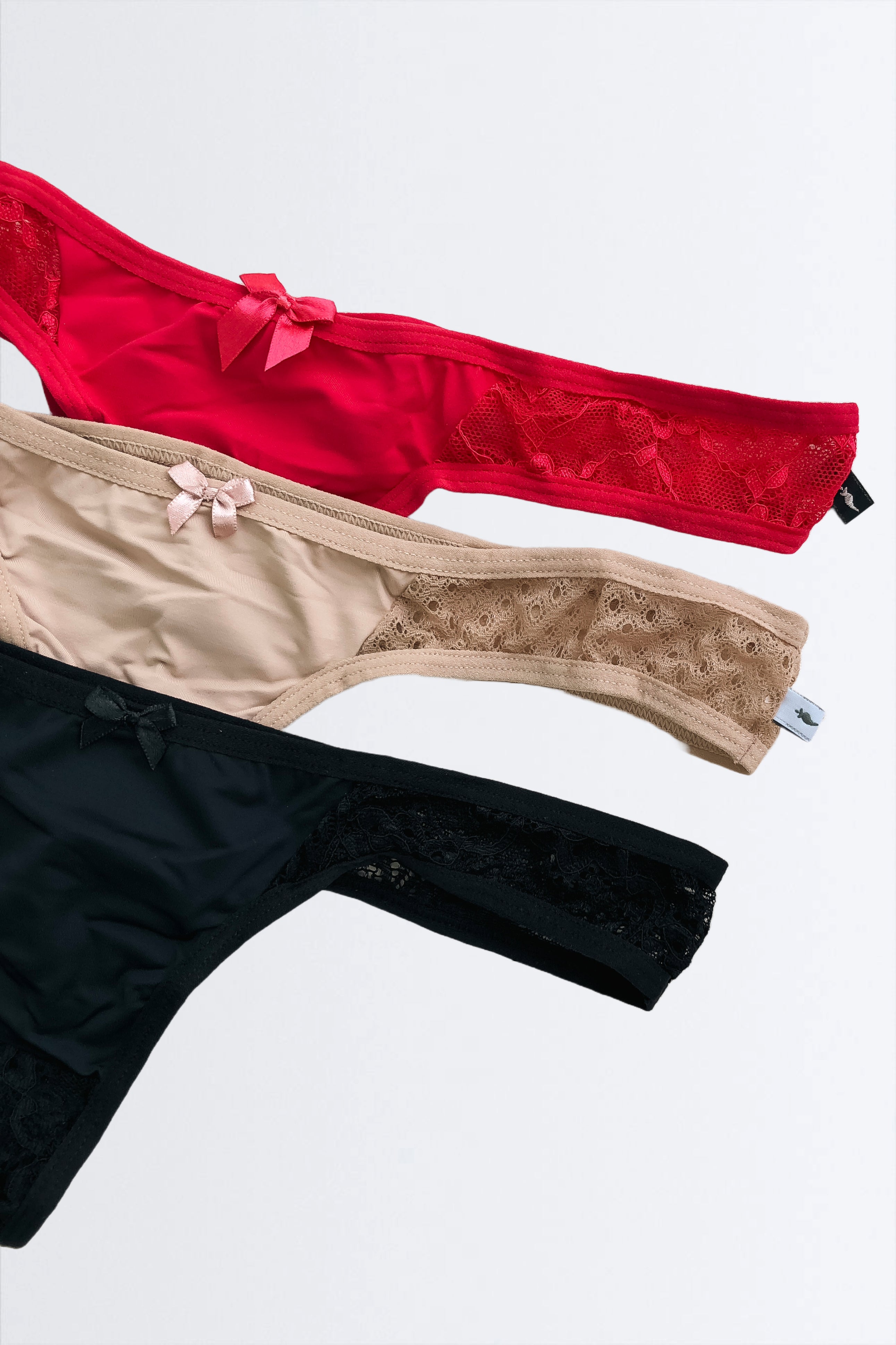 03371 - Kit 3 Calcinha de Renda fio Duplo