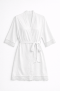 03438 – Robe com Renda Estreita na Manga e Barra em Malha Leve