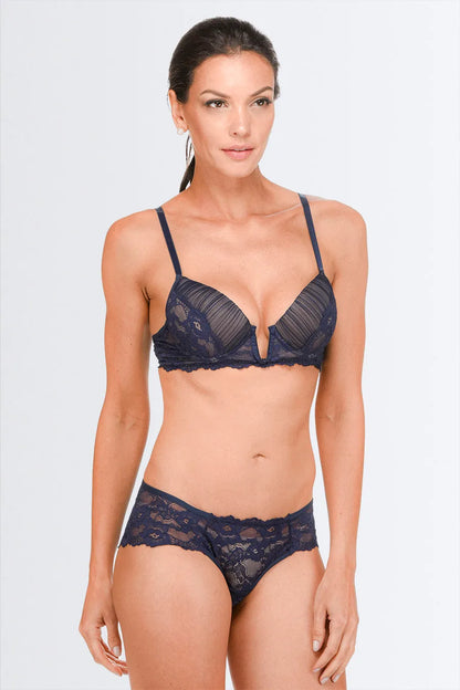 03479 - Soutien com base tule, bojo e renda - Nuance