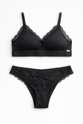 03482 - Sutiã Top com Renda e Microfibra + Calcinha Biquíni