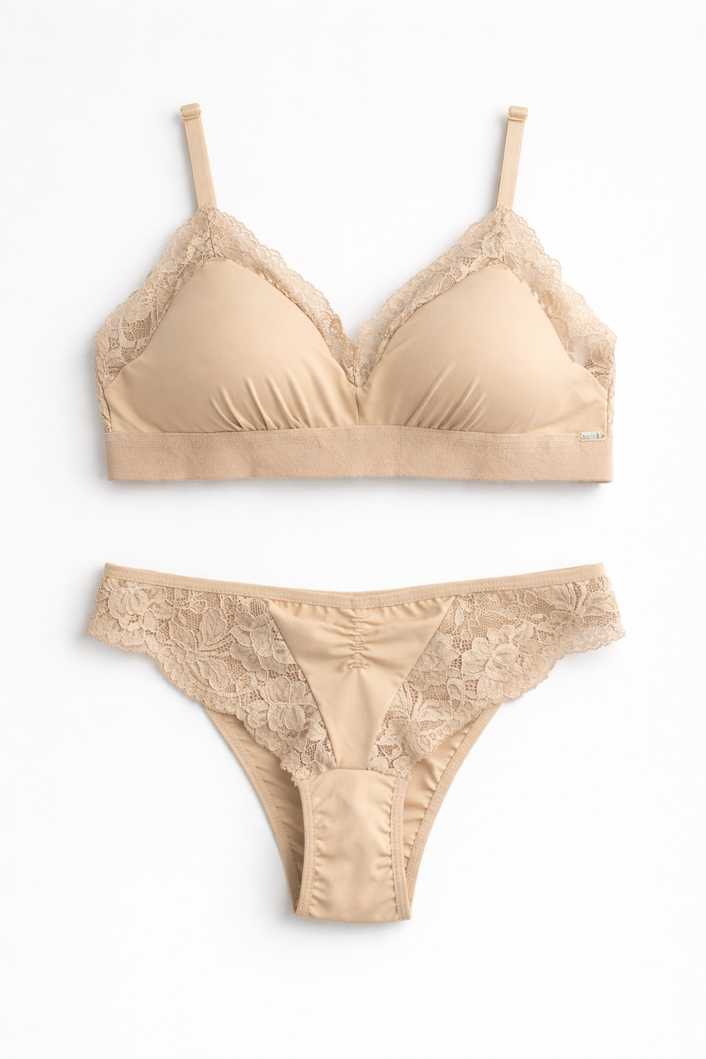 03482 - Sutiã Top com Renda e Microfibra + Calcinha Biquíni