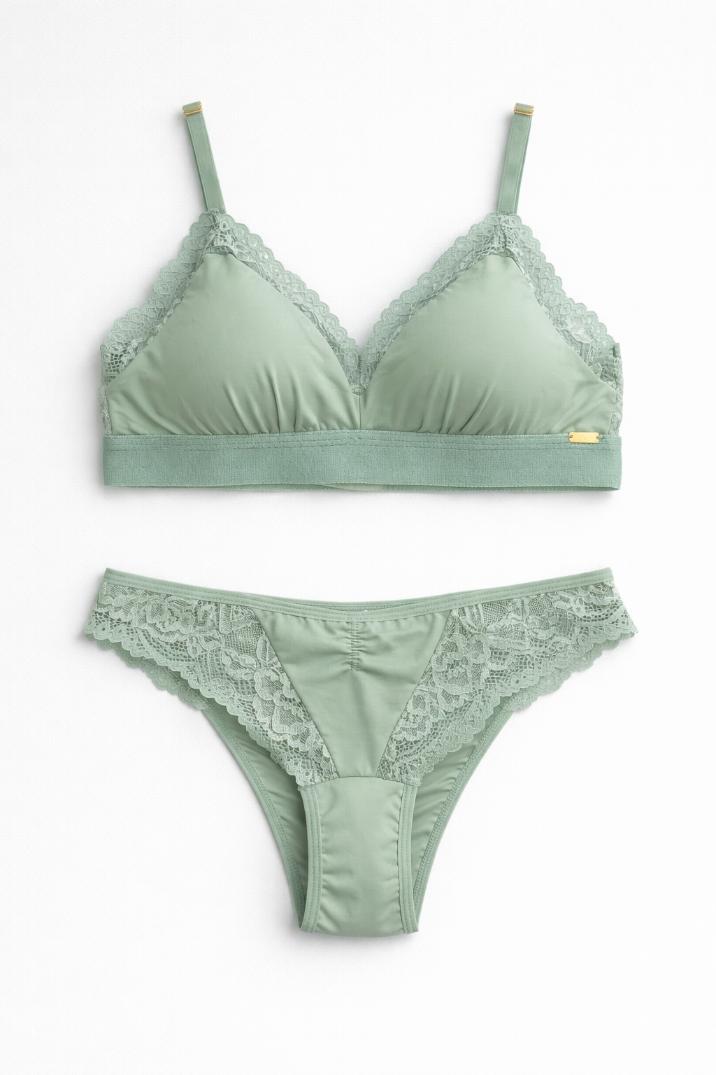 03482 - Sutiã Top com Renda e Microfibra + Calcinha Biquíni