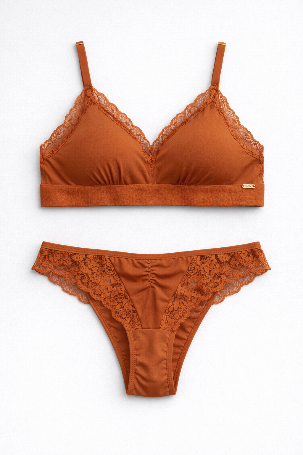 03482 - Sutiã Top com Renda e Microfibra + Calcinha Biquíni