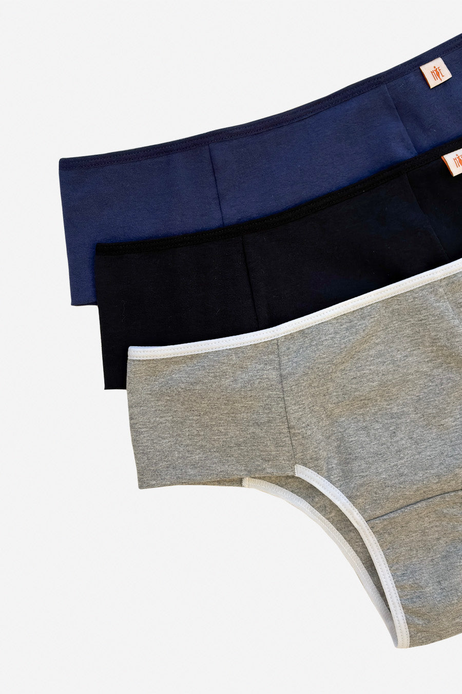 03639 - Kit 3 Calcinhas em Algodão com Laterais Duplas