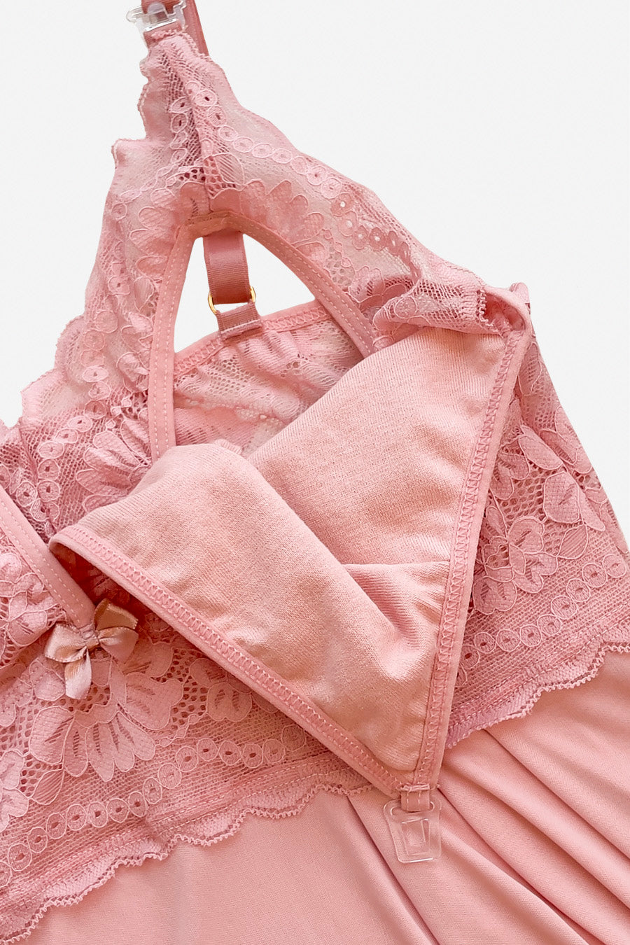 03663 - Camisola de Amamentação com Renda no Busto