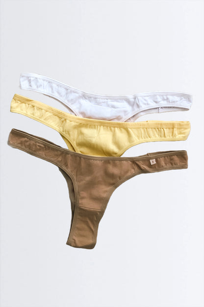 03747 - Kit com 3 Calcinhas de Cotton Asa Delta