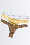 03747 - Kit com 3 Calcinhas de Cotton Asa Delta