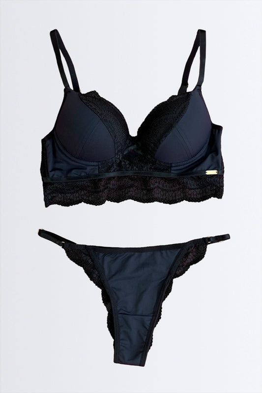 03894 - Soutien com Base Transparente + Calcinha String Fio