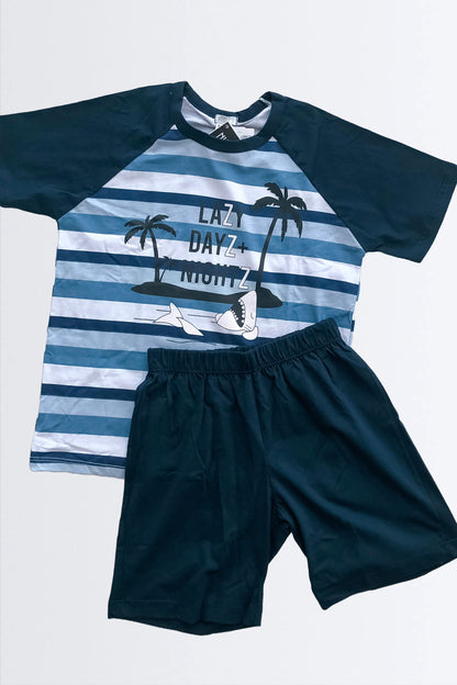 03868 - Pijama Infantil Masculino 1/2 Malha