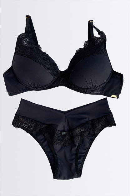 03935 - Conjunto Soutien com Renda e Calcinha Biquíni