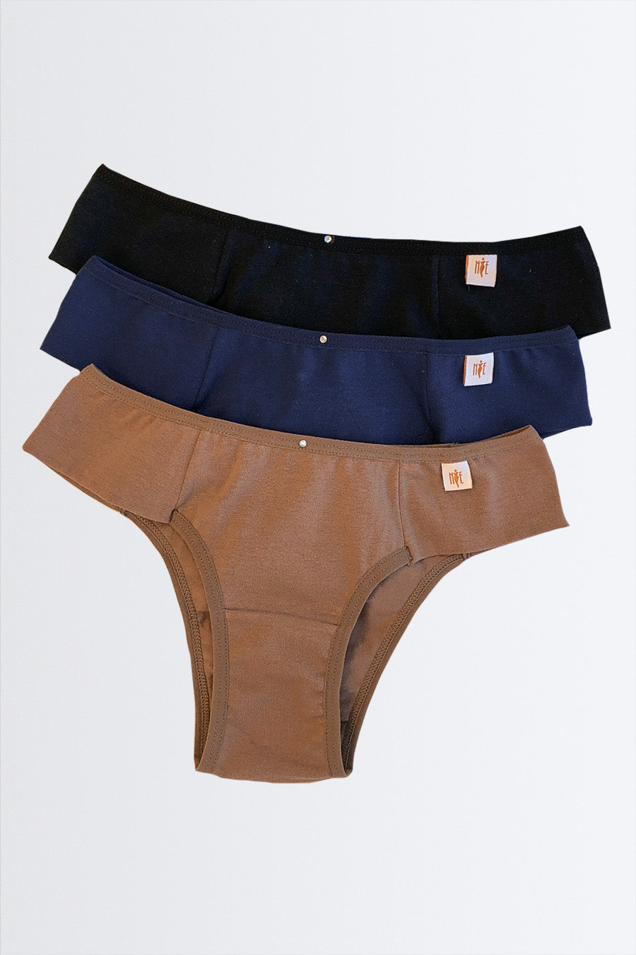 03988 - Kit 3 Calcinhas Lateral Dupla de Cotton