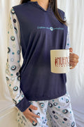 04044 - Pijama Feminino Longo com Detalhe em V na Gola - Nuance