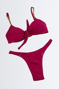 04071 - Conjunto BW Sutiã com Amarração Frontal e Corrente + Calcinha com Detalhes