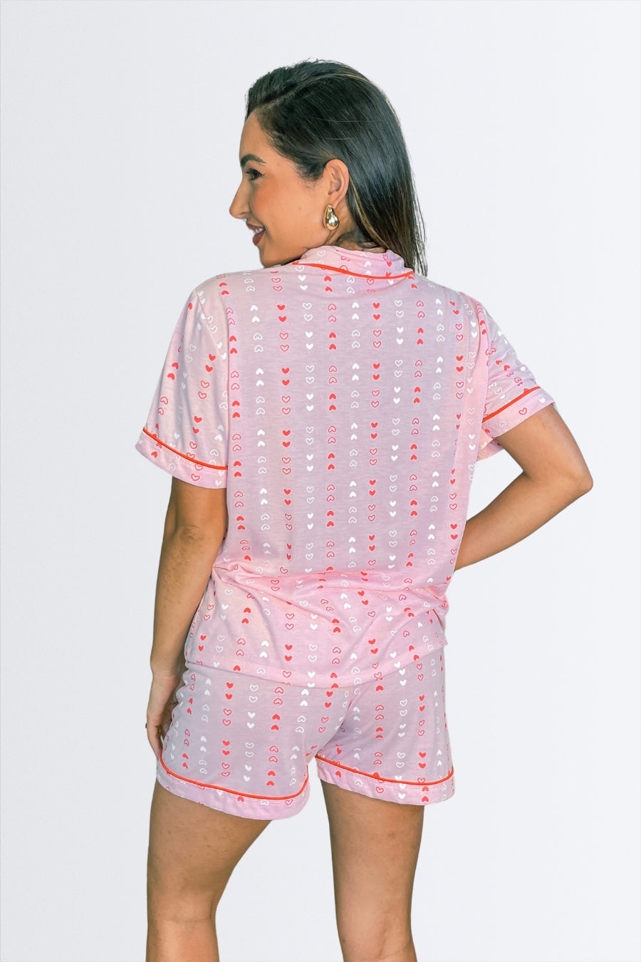 04099 - Pijama Americano Curto com Blusa de Manga