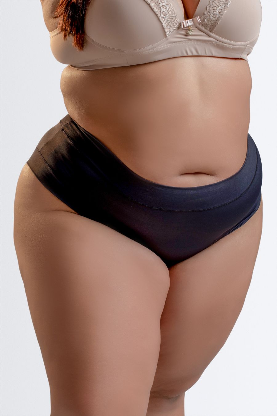 04106 - Calcinha Ponto Aberto Plus Size sem Elástico em Microfibra