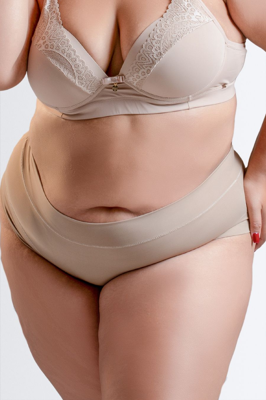 04106 - Calcinha Ponto Aberto Plus Size sem Elástico em Microfibra