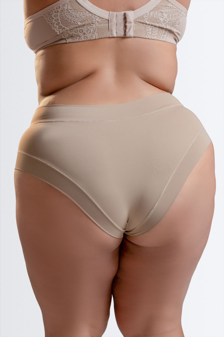 04106 - Calcinha Ponto Aberto Plus Size sem Elástico em Microfibra