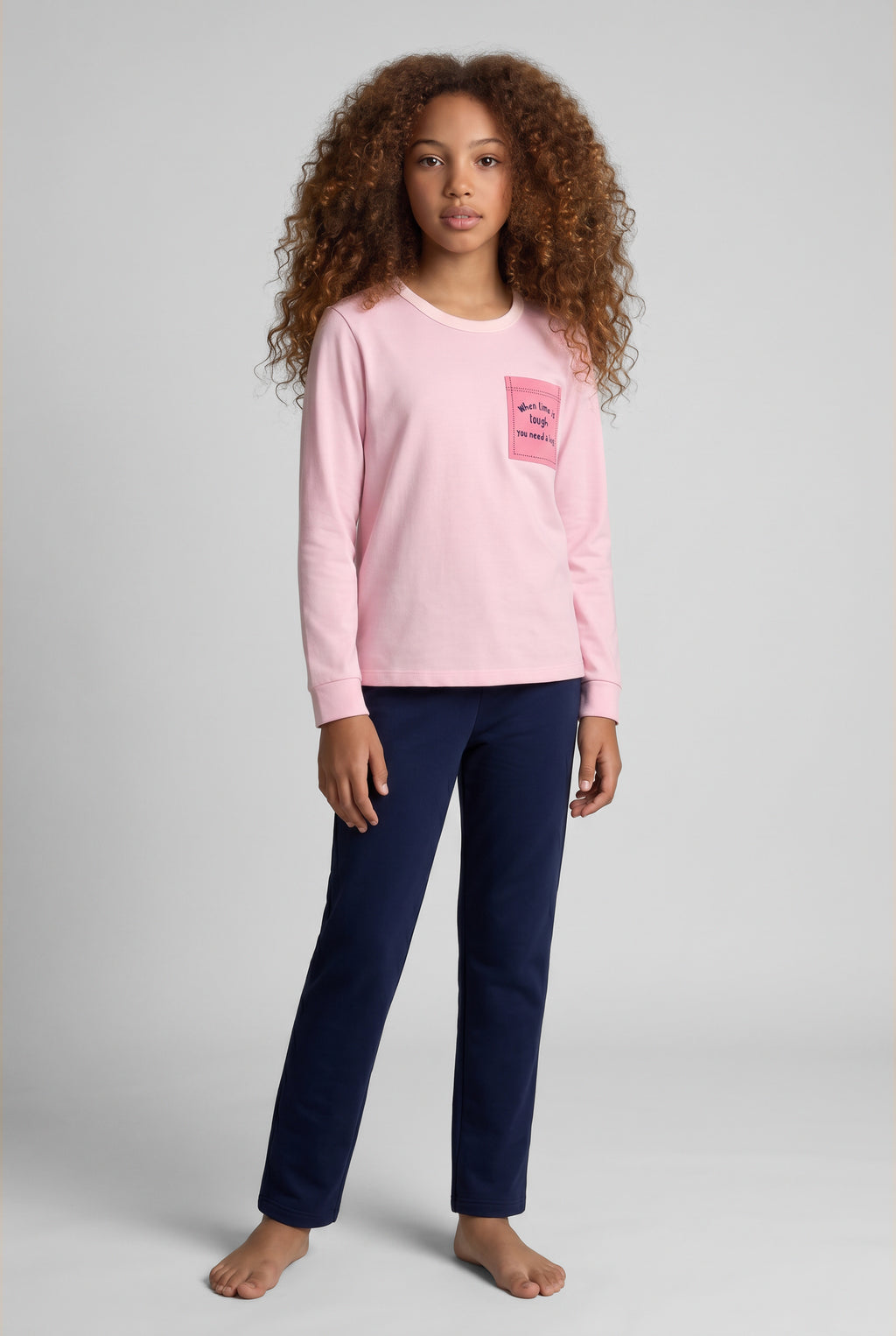 04144 - Pijama Longo Infantil Feminino Moletinho