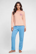 04147 – Pijama Longo Feminino em Moletinho
