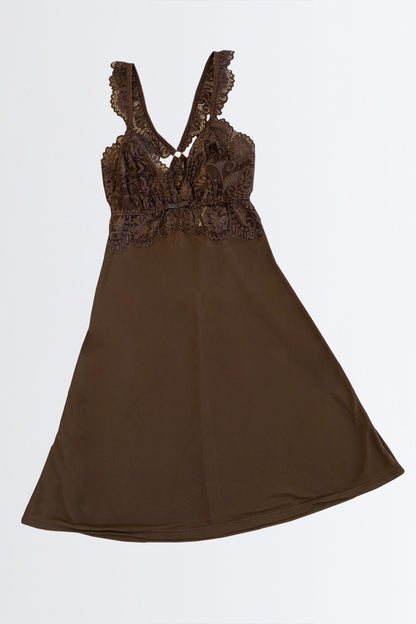 04156 - Camisola de Liganete sem Bojo com Renda e Decote nas Costas