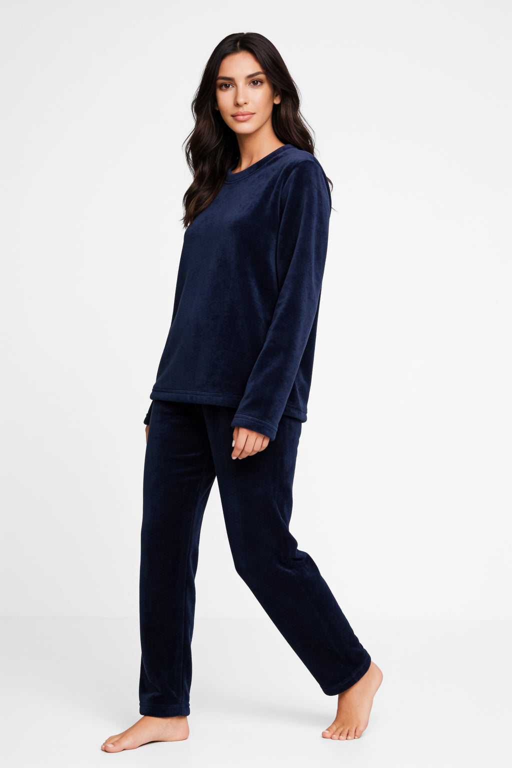 04159 - Pijama Longo Feminino em Fleece