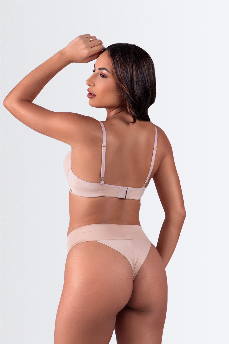 04256 - Trio Soutien de Microfibra Calcinha Fio e Calcinha Biquini