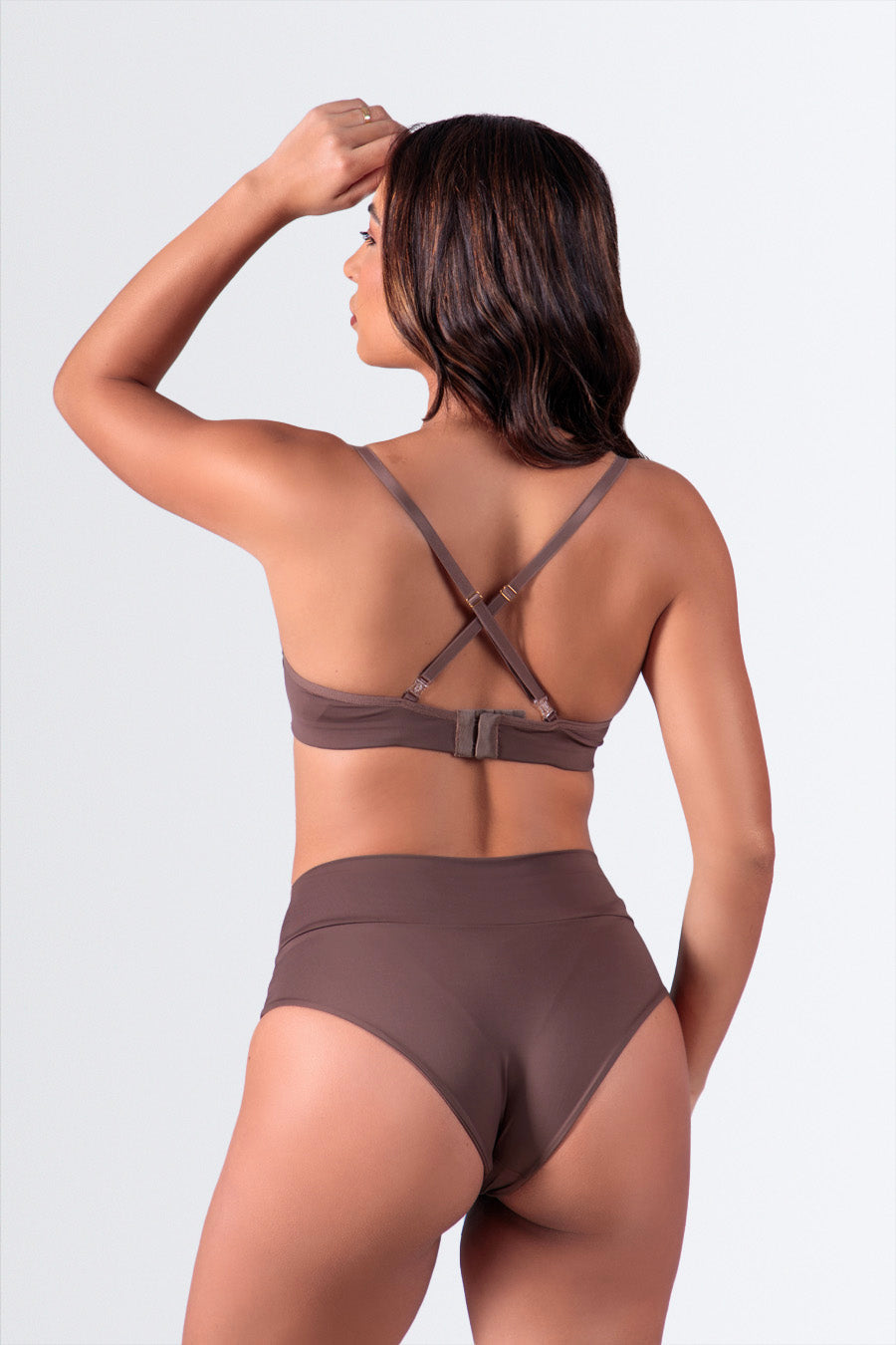 04256 - Trio Soutien de Microfibra Calcinha Fio e Calcinha Biquini