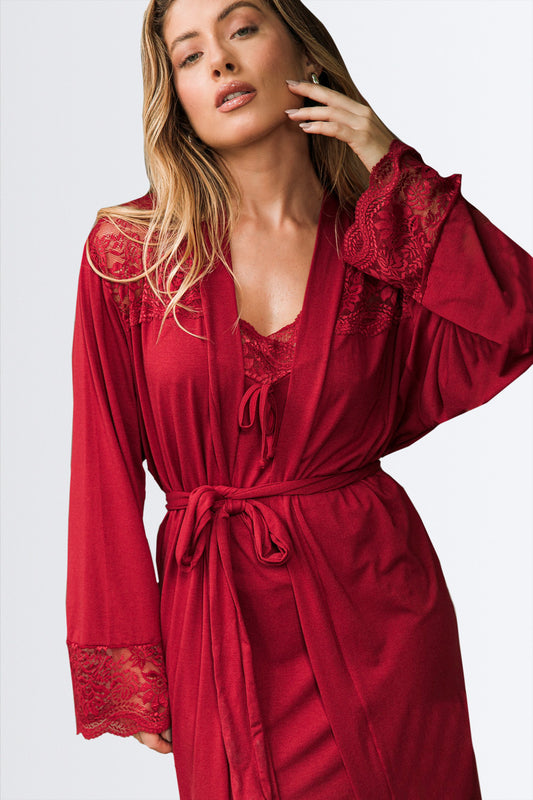 04258 - Robe de Viscolycra com Recortes de Renda