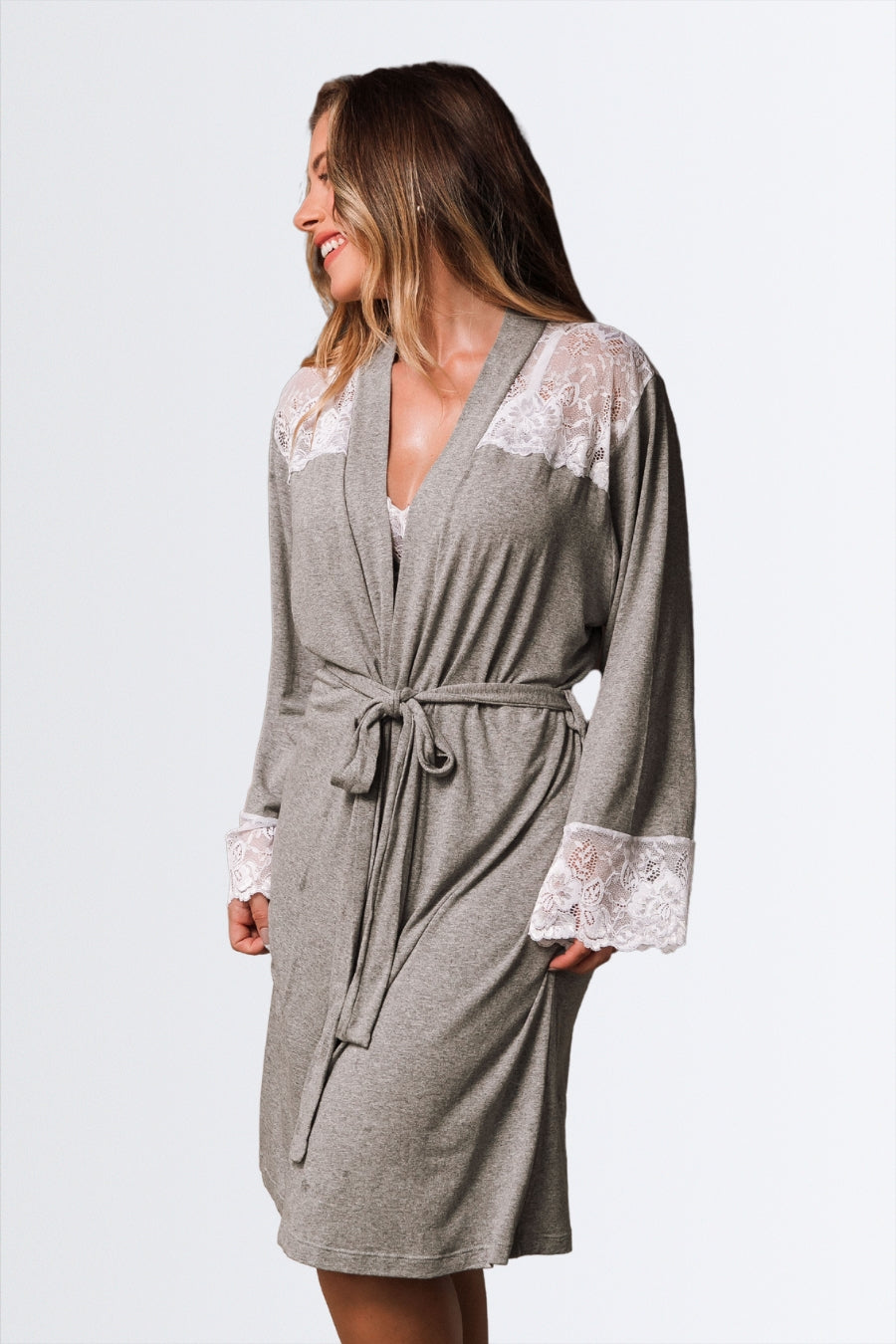 04258 - Robe de Viscolycra com Recortes de Renda