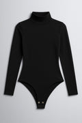 04303 - Body de Microfibra Manga Longa e Gola Alta