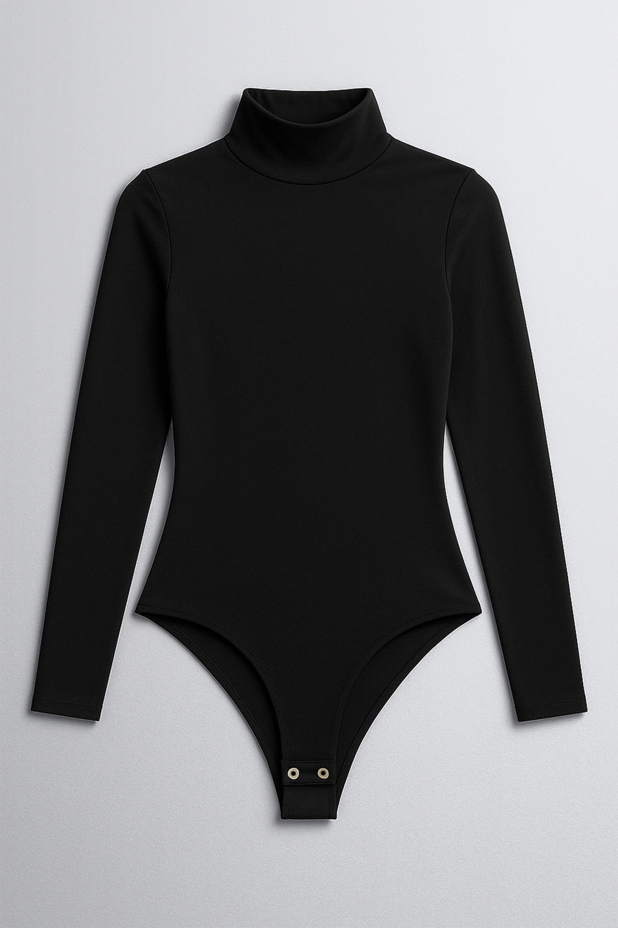 04303 - Body de Microfibra Manga Longa e Gola Alta